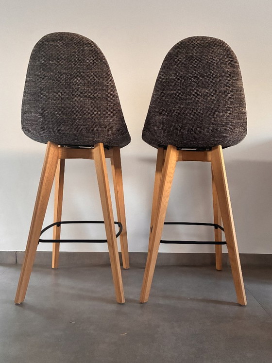 Set van 2 Juntoo kinderstoelen in moderne Scandinavische stijl – Barkrukken, Metal, Textile (photo 5 of 5)