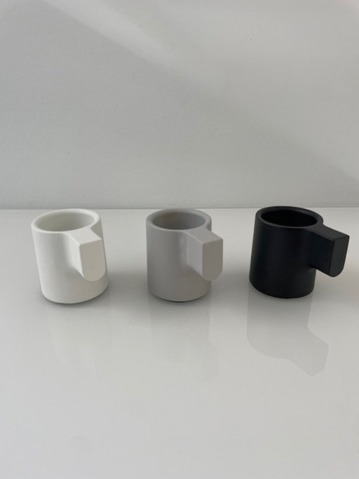 Set of 3 IKEA Ypperlig x HAY candlesticks