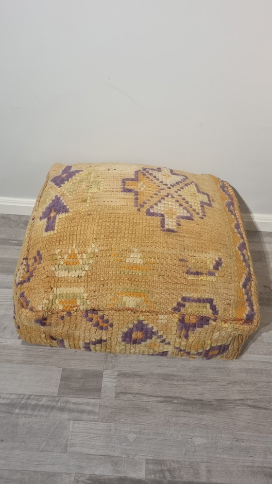 Image 1 of pouf marocain, coussin de siège berbère vintage