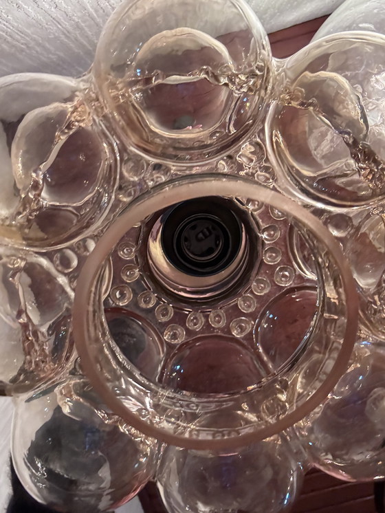 Image 1 of Amber bubble glass ceiling light By Helena Tynell For Limburg, Germany 1960s
