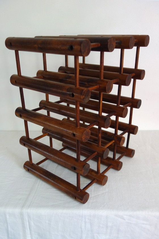 Image 1 of Vintage Nissen Langaa teak bottle rack, mid-20th century