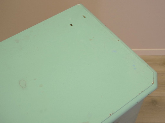 Solid pine chest of drawers painted green, three drawers, Denmark 1950s – Wood (photo 8 of 16)