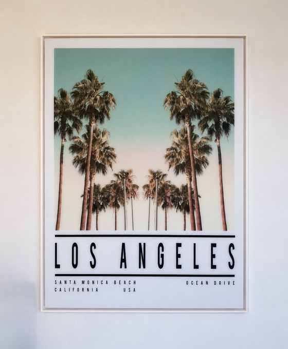 Los Angeles Plexi im Rahmen, Wanddekoration, Plexiglas, Holz, Mehrfarbig (Foto 2 von 9)