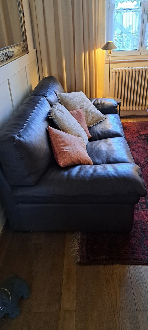 Canapé 3 places classique Roche Bobois en cuir de haute qualité