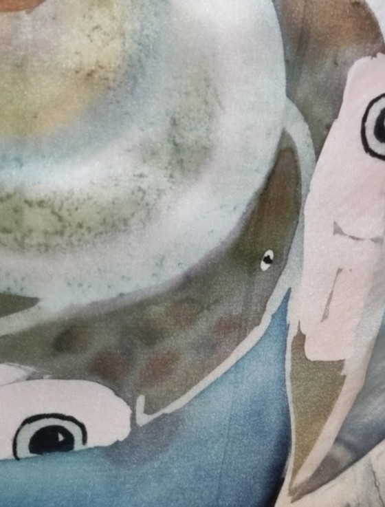 Peinture Sur Soie – Leila M., Décorations murales, Metal, Silk (photo 8 of 14)