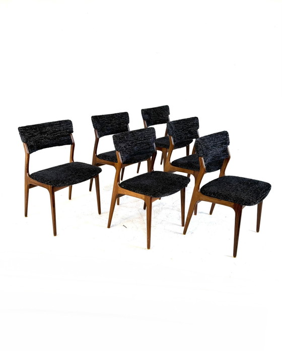 Image 1 of 6 restored Danish dining chairs '60