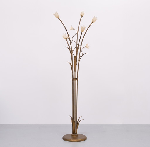 Lampadaire floral Hollywood Regency