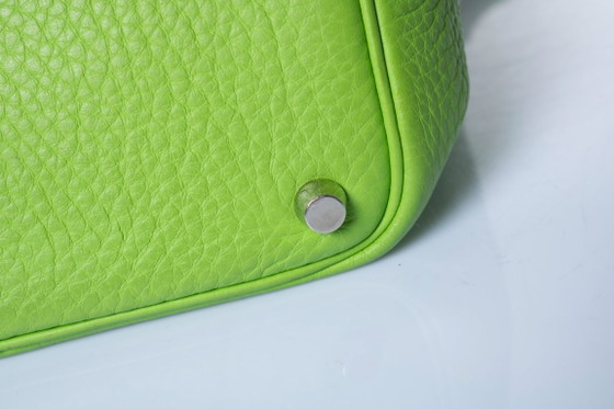 Hermes, een vert cru clémence lederen picotin 18 tas – Hermès, Bucket tassen, Calfskin (photo 11 of 14)