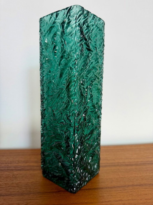 Mid-Century Scandinavian Brutalist Vase – vazen, Glass