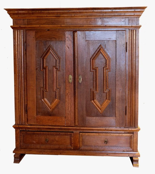 Armoire allemande en chêne du début des années 1800