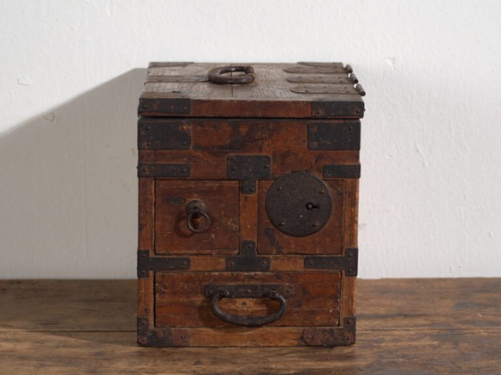Antico Baule Giapponese per Documenti con Cassetti e Ferramenta in Ferro – Tansu Portatile – Periodo (photo 29 of 40)