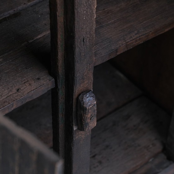 Image 1 of Antique Primitive Wooden Side Cabinet or Console