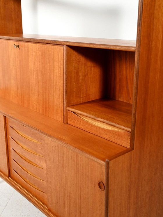 Image 1 of Credenza in teak con libreria integrata di Brantorps