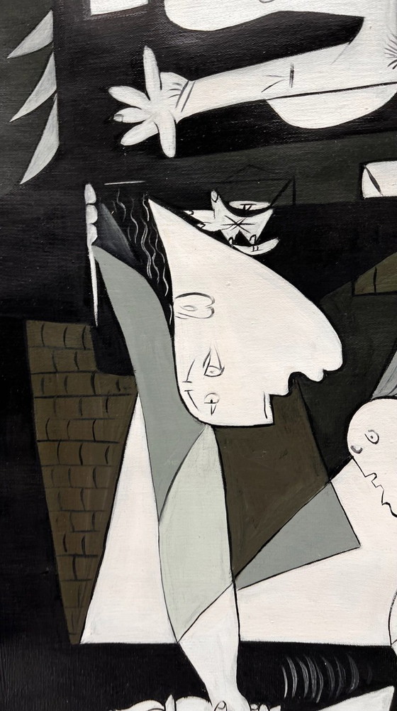 Image 1 of Pablo Picasso – Guernica - Hand-Painted Interpretation | Oil on canvas (rolled up)