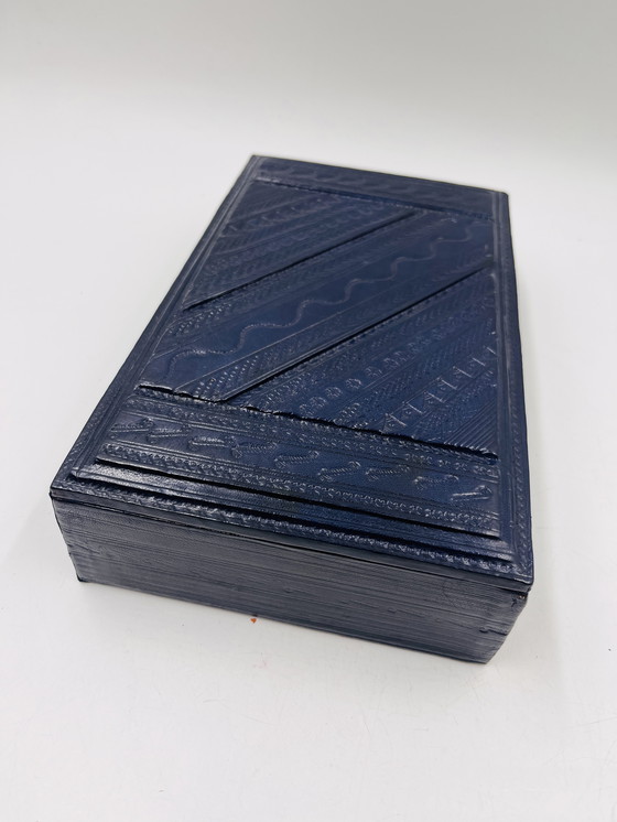 Image 1 of Scatola in legno e pelle