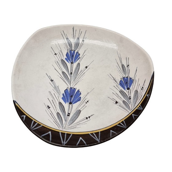 Image 1 of Plat en faïence Dec Cora Flora Gouda, années 1980/90