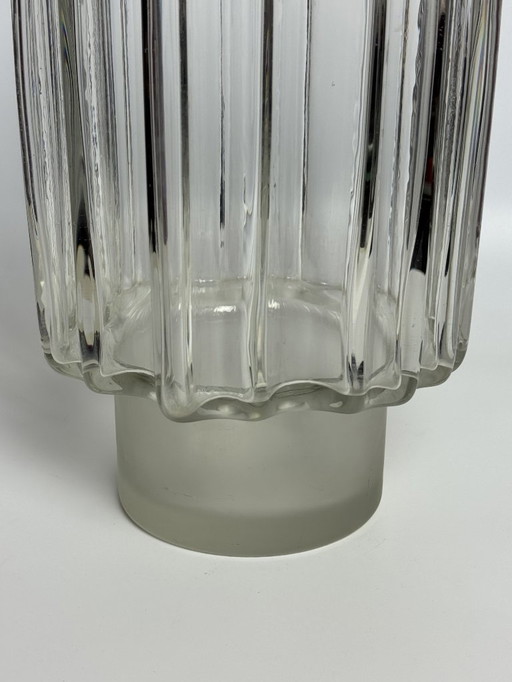 Very Rare Tapio Wirkkala Cogweel Crystal Vase, 33 cm. Finland 1960s.