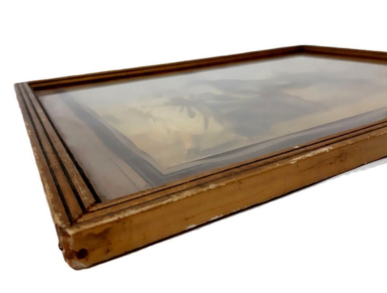 Image 1 of "Un arabo presenta una cavalla" - Stampa artistica con cornice d'epoca