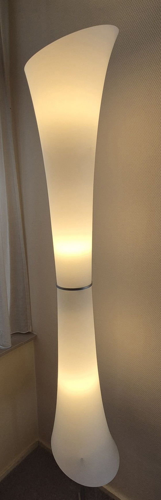 Italiaanse design vloerlamp Panzeri * Lucilla – Vloerlampen, Metaal, Glas (photo 11 of 13)