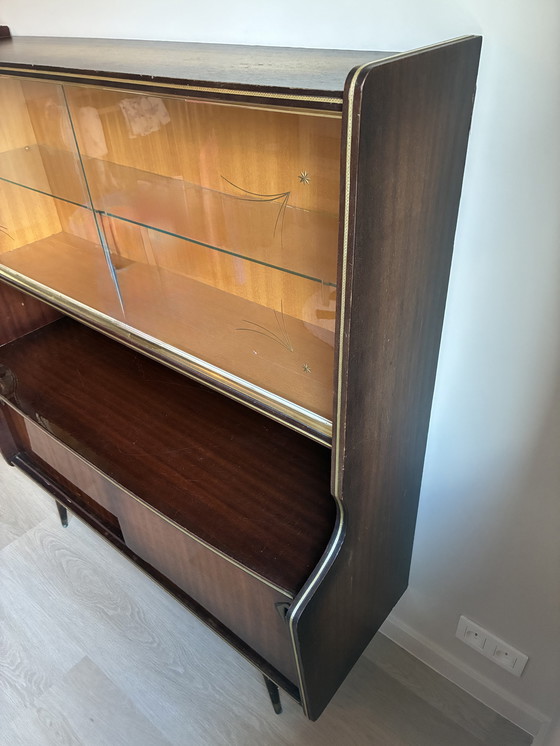 Image 1 of Jaren '60 Buffetkast Mid-Century Modern Sterreglas