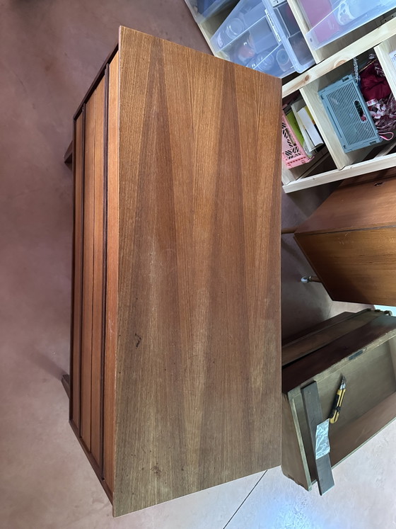 Image 1 of Commode vintage en placage teck des années 1950/60