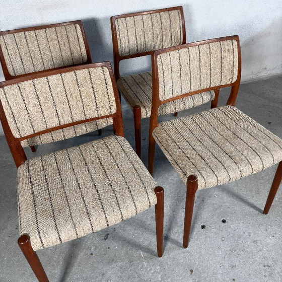 Image 1 of 4x chaises de salle à manger modèle 80 par Niels O. Møller