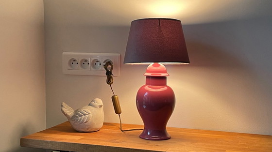 Image 1 of Lampada in ceramica e velluto degli anni '90