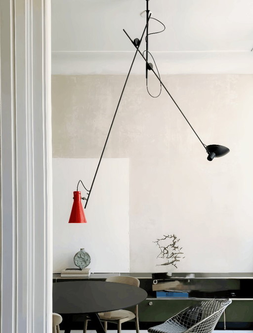 Astep VV Cinquanta hanglamp, zwart/rood – hanglampen, Plastic, Metal (photo 2 of 15)
