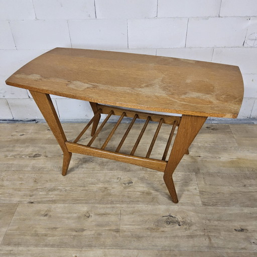 Vintage grenen houten salontafel / bijzettafel / koffietafel 