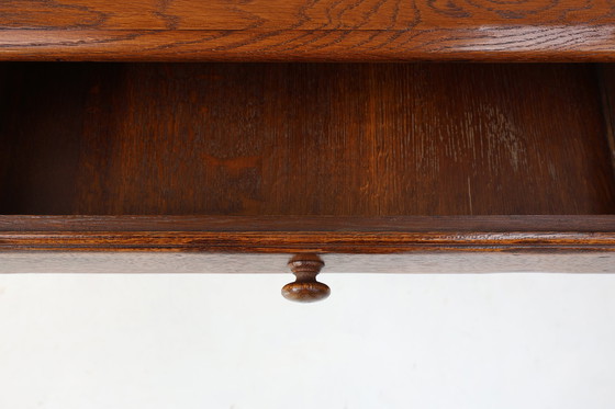 Image 1 of Rustic Oak Console Table with Drawer, Belgium ca. 1800