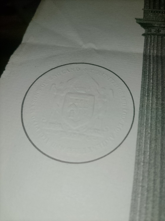 Image 1 of Certificat maçonnique authentique 