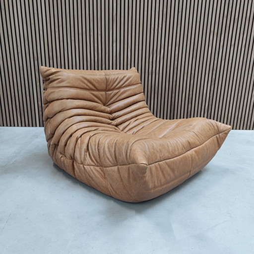 Ligne Roset Togo - Monoplace Cuir Naturel Cognac
