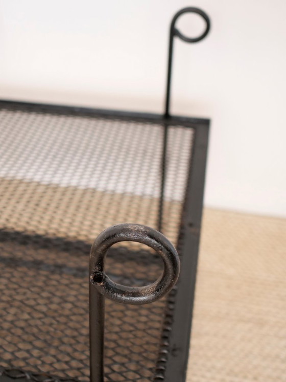 Image 1 of tavolino laterale vintage in metallo perforato