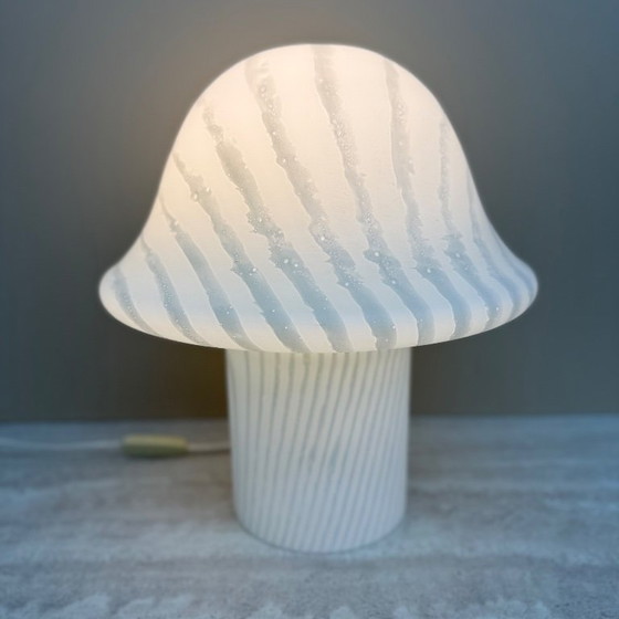 Image 1 of Lámpara de mesa Peil & Putzer Mushroom Zebra, década de 1970.