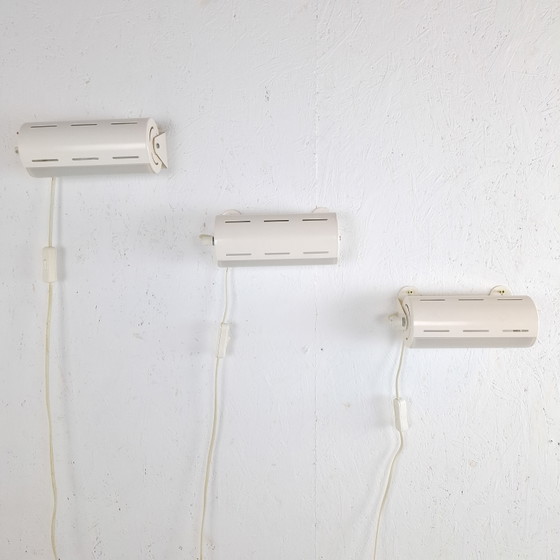 Image 1 of 3 lampade da parete vintage Ikea Smyg in metallo/plastica bianca