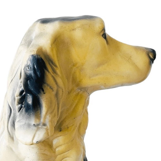 Image 1 of Vintage mid-century XL Italian dog statue English setter plaster 68 cm 1970s