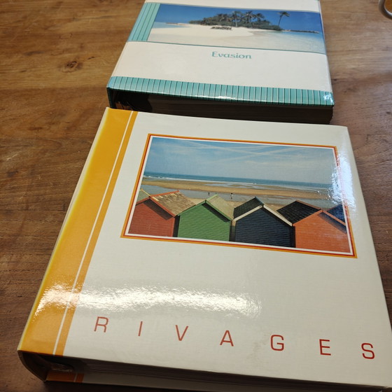 Image 1 of Albums photo vintage neufs de 1988 et 1990 avec boîtes d'origine et étiquettes de prix BEF.