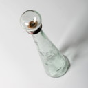 Carafe haute Georgia Green, milieu du XXe siècle, avec bouchon en liège d'origine / Italie / années 1960
