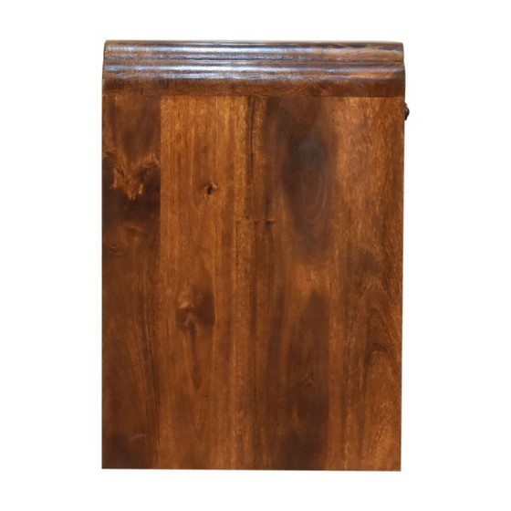 Image 1 of Nachttisch aus massivem Mangoholz mit Kastanienholz-Finish