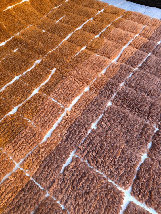 Image 1 of Brown Moroccan Beni Ourain plush rug 238 x 148 cm 