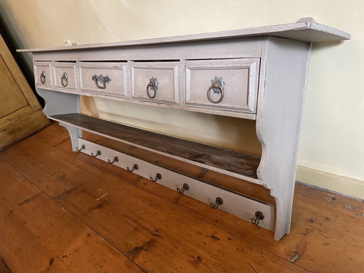 Large Wall Rack Kitchen Rack With Trays French Antique