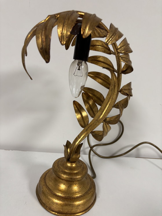 Image 1 of Hollywood Regency gilded table lamp in the style of Hans Kögl, Germany, 1970s