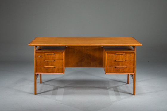 Image 1 of Teak Model 75 Desk from Omann Jun Møbelfabrik, 1960s