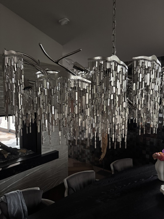 Image 1 of Brand van Egmond ovale kroonluchter 140 cm nikkel