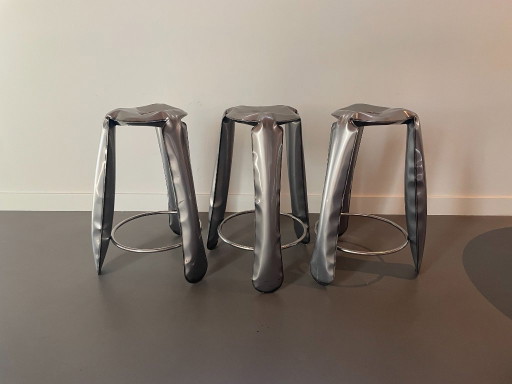 3 × Oskar Zięta PLOPP Bar – Raw Steel – 75 cm – 2016