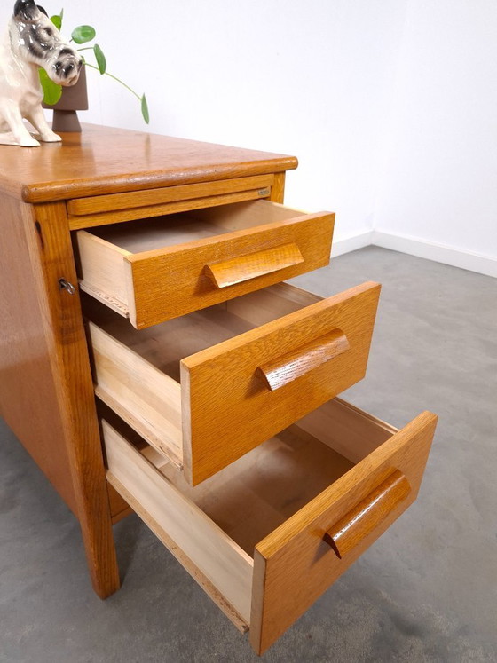 Image 1 of Deep wooden chest of drawers from Sweden