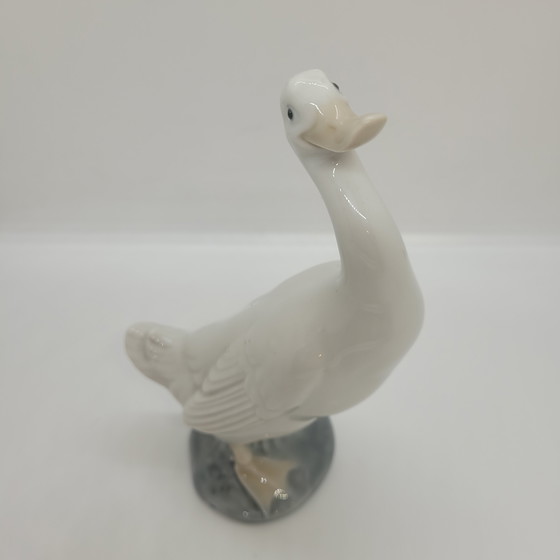 Image 1 of „Gans“-Figur, emailliertes Porzellan, Nao von Lladró, 20. Jahrhundert – Spanien