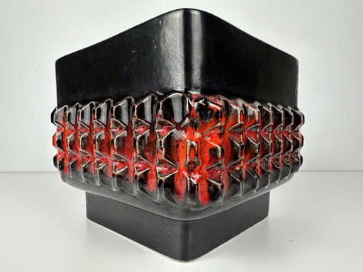 Vintage flower pot - square - Fohr Keramik