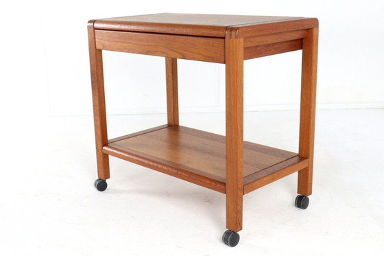 Image 1 of Deense teak trolley met lade 'Grove' vintage 