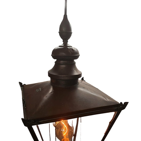 Image 1 of Ancienne lanterne anglaise en cuivre Foster & Pullen, vers 1900